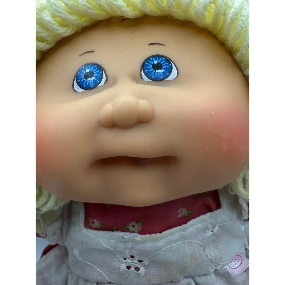Vintage‎ Cabbage Patch Kid Doll Blond Pigtails Original Outfit Collectible Toy